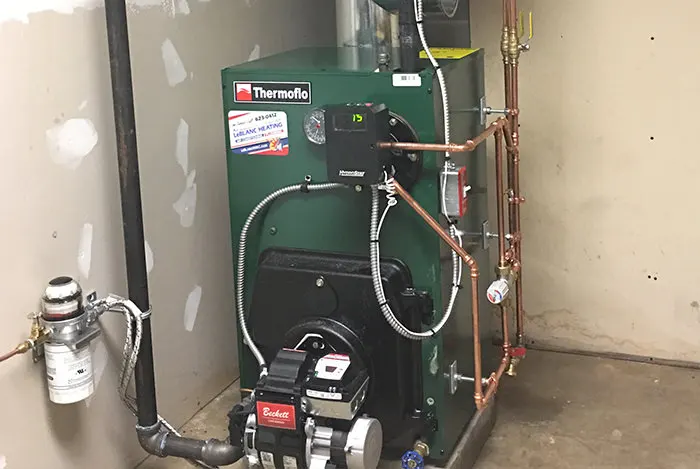 Thermoflo cast iron oil boiler installation
